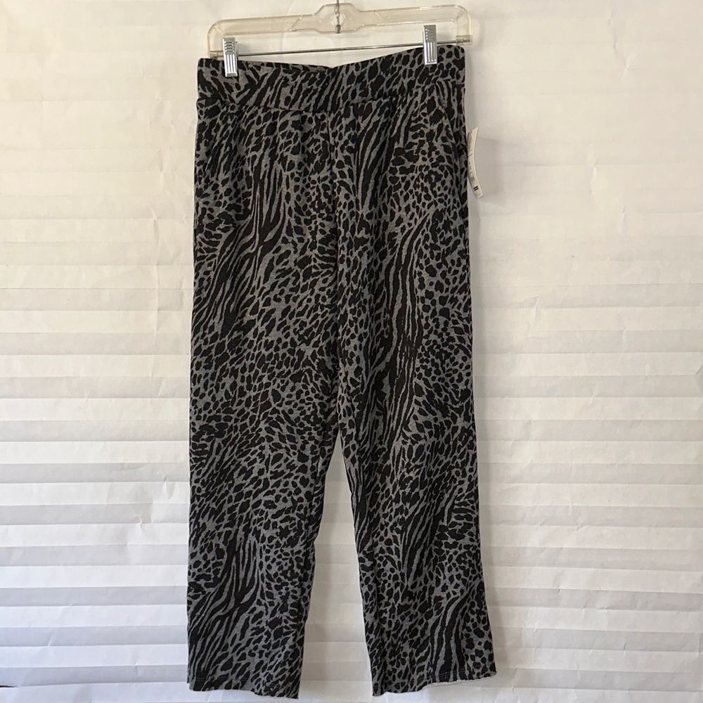 Secret Treasures Women's Black Gray Animal Print Lounge Pajama Pants Size XS